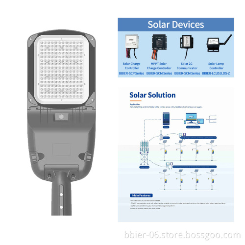 BBIER IP65 Waterproof Smart LED Street Lighting for Solar Outdoor Light Controller - Solar-SCM Solution
